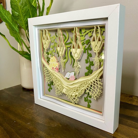 3D Boho Hammock Shadowbox - Picture 4 of 9